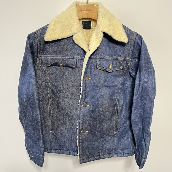 Sears & Roebuck Other - Vintage Sears Roebuck Sherpa Lined Denim Jacket Trucker Farmer Work Wear True Vi